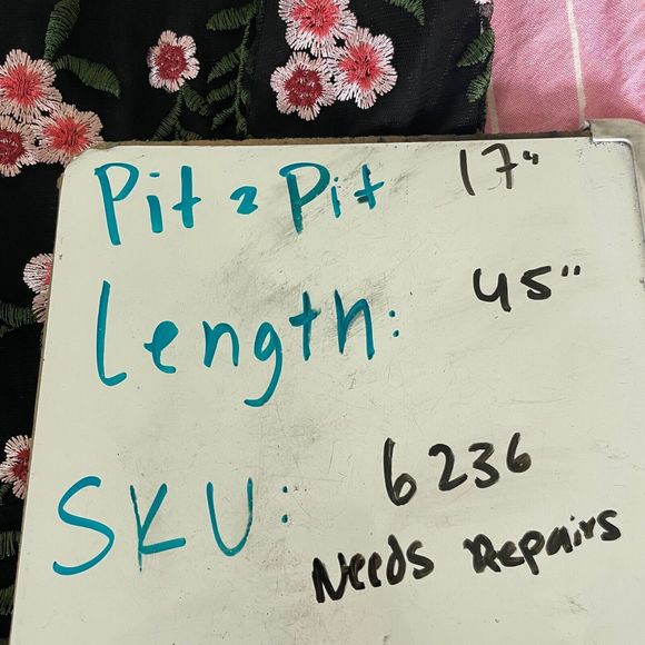 Modcloth Dress Womens Large Sweet Nostalgia Embroidered Black Pink Short Sleeve - Picture 11 of 11